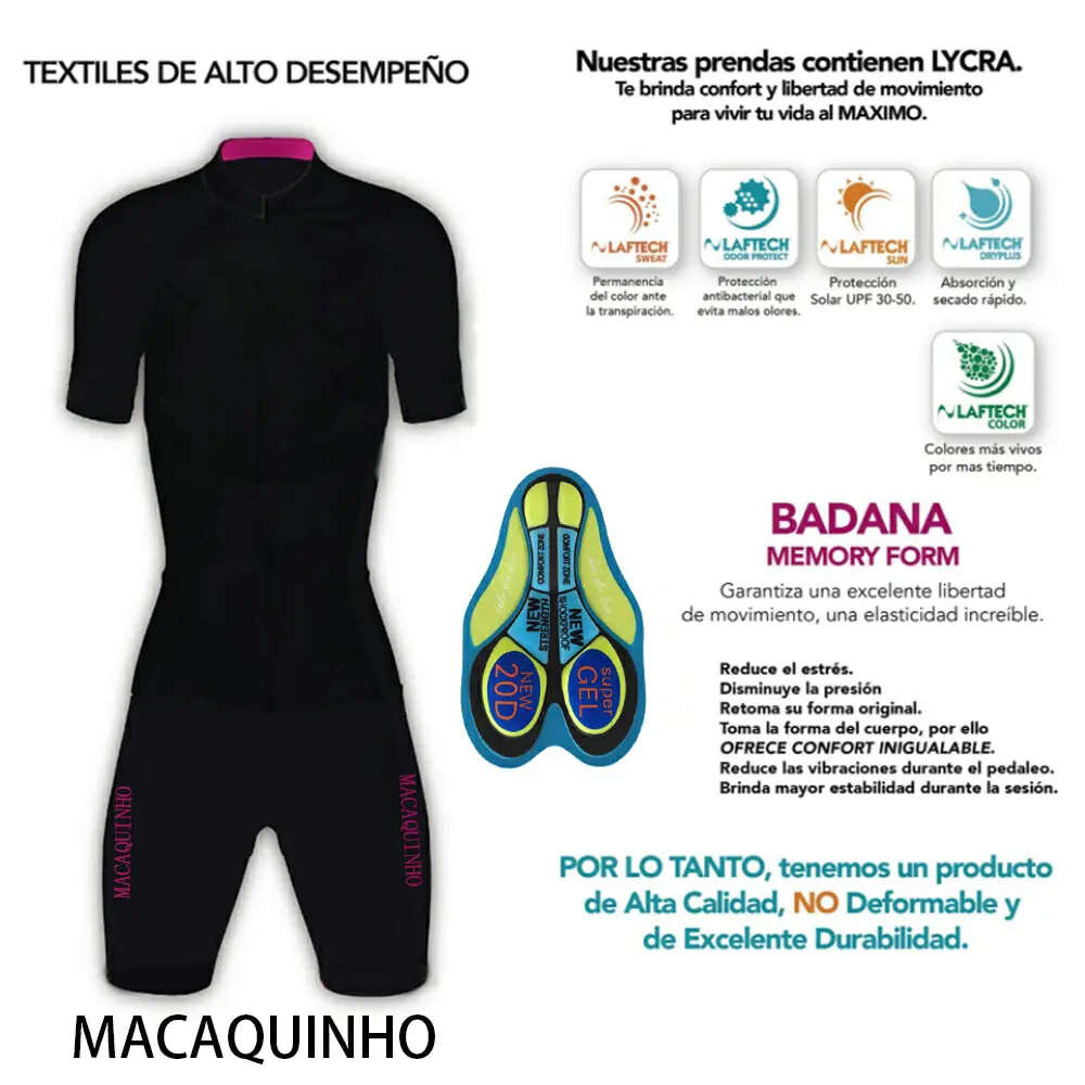 Women\'s Cycling Jersey 2022 Suit Long Jumpsuit Free Shipping Macaquinho De Ciclismo