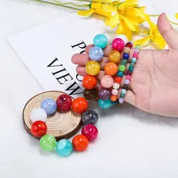 50-200pcs lot 6 8 10mm Imitation Natural Stone Colorful Beads Bracelet Necklace Spacer Beads For Wholesale DIY Crafts Making