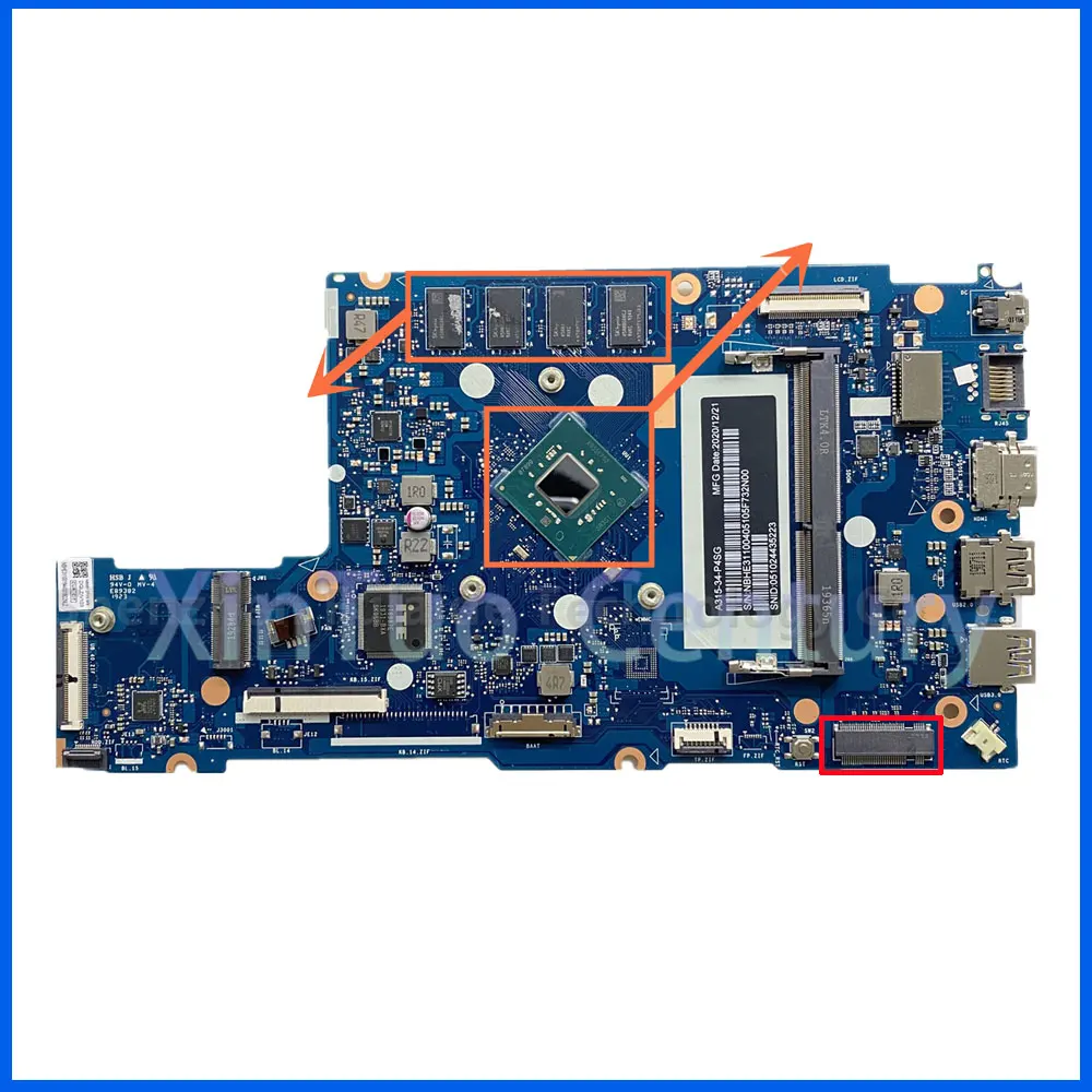 Imagem -05 - Placa-mãe do Portátil para Acer Aspire Nb8609 _ Pcb _ v4 Mainboard A315 A31534 Nbhe311007 Nb. Ram Cpu Srfyx N4000c He311.007 w 4gb