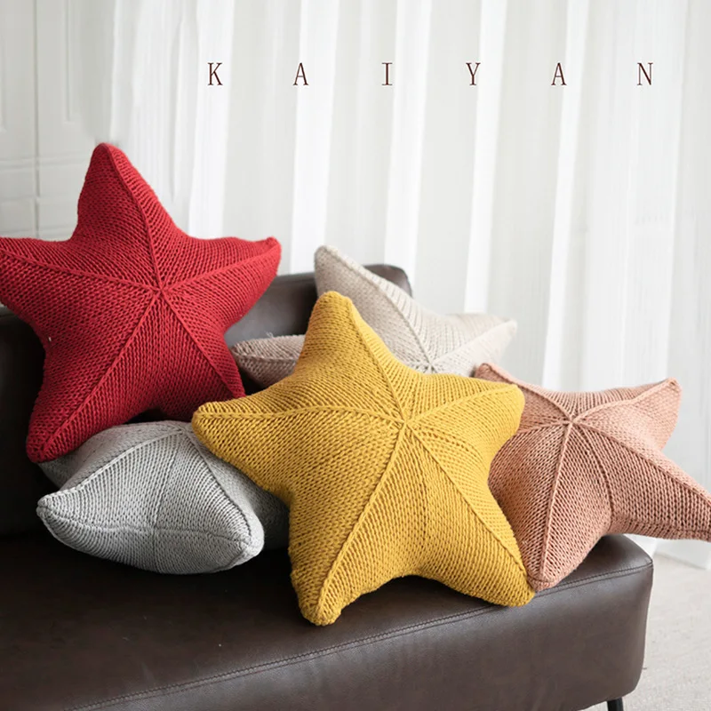 French Style Cream Knitted Pillow Sofa Cushion Beige Series New Decor Kids Room Throw Pillow