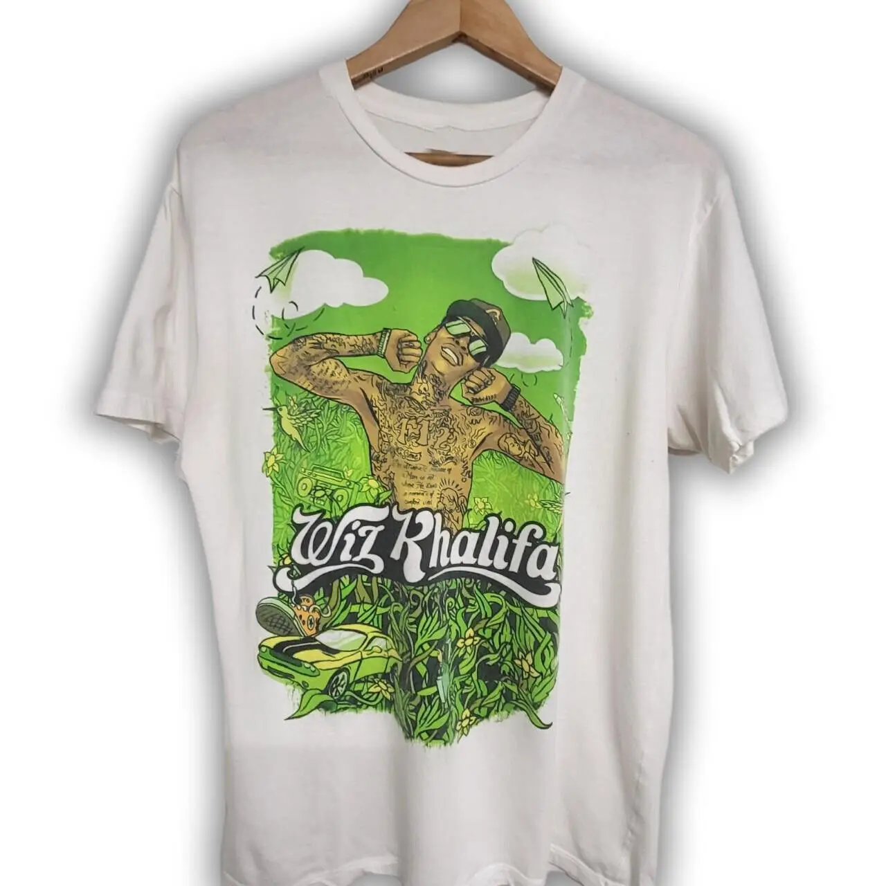 Vintage Wiz Khalifa Tour 2016 White Cotton Size S To 4XL T-Shirt TT345