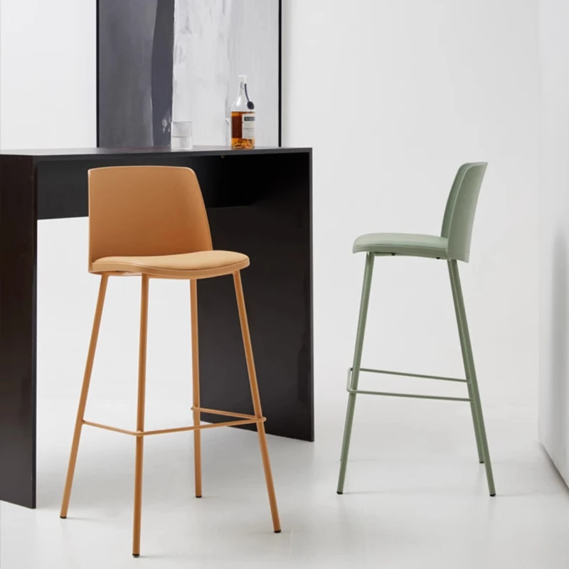 

Modern Minimalist Wrought Iron Bar Chairs Internet Celebrity Same Style Milk Tea Shop Coffee Shop Casual High Foot Bar Chair