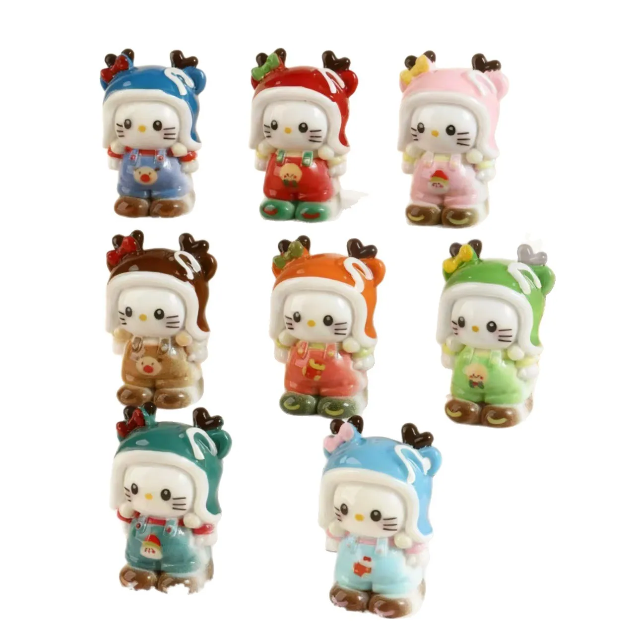 أنيمي إِلْكَة عيد الميلاد لدمية مرحبا كيتي الإبداعية DIY بها بنفسك دمية PVC الحلي الحرف الراقية مكتب زينة لهدايا عيد الميلاد