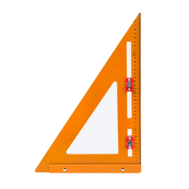 

AA51 2In1 Rafter Square,Positioning Triangle Ruler Rafter Square Tool Adjustable Triangle Ruler Protractor For Woodworking