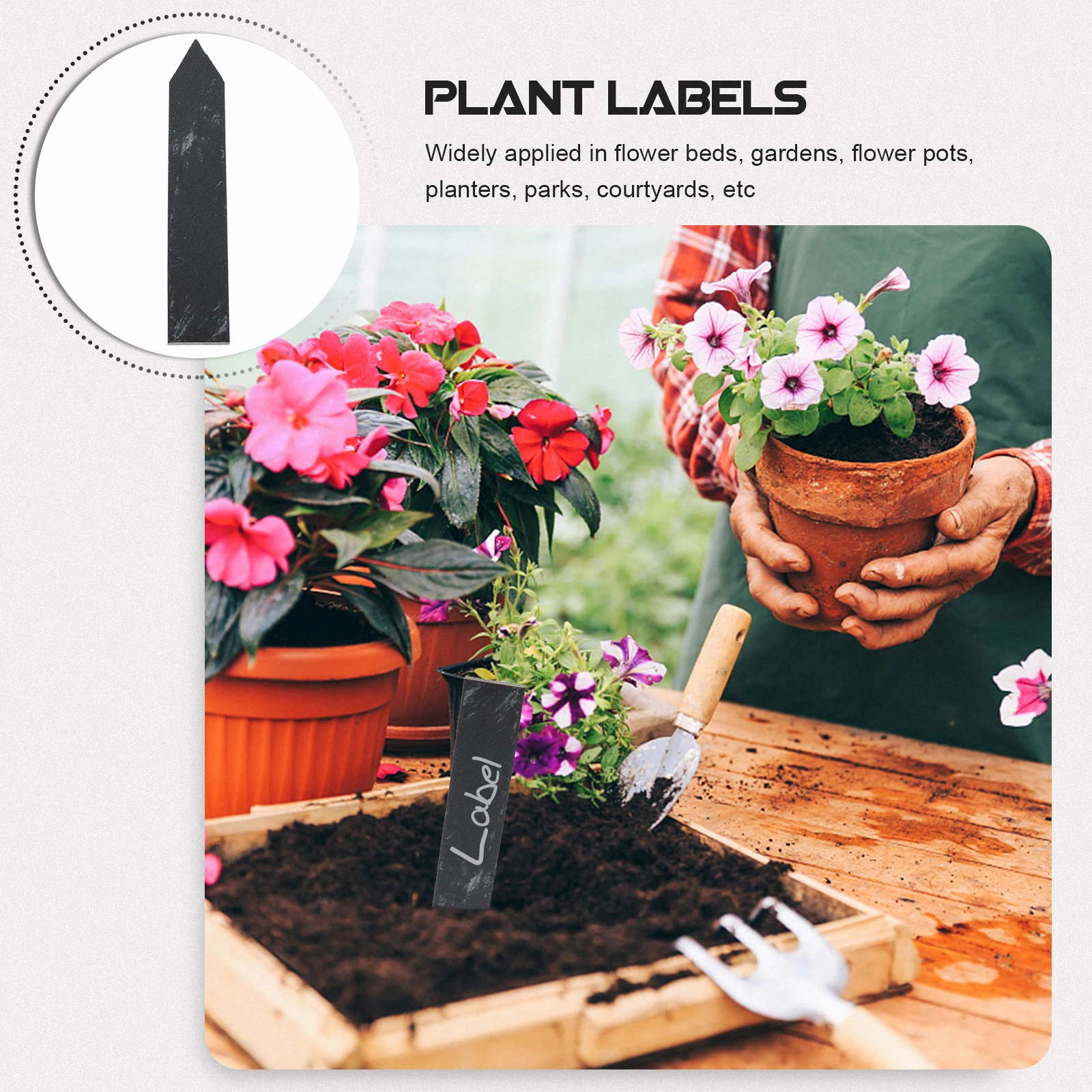 

10Pcs Garden Vegetable Flower Markers Plant Labels Gardening Markers Deeply Inserted Durable Classification Sign