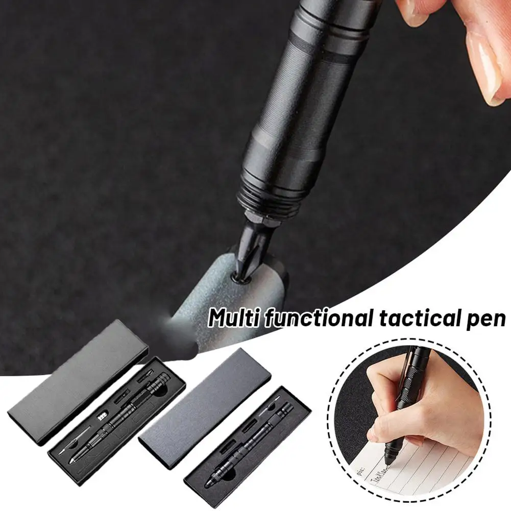 Multifunctional Tactical Pen Whistle Flashlight Screwdriver Edc ﻿ Survival Bottle Tool Outdoor Opener Rescue R1d4