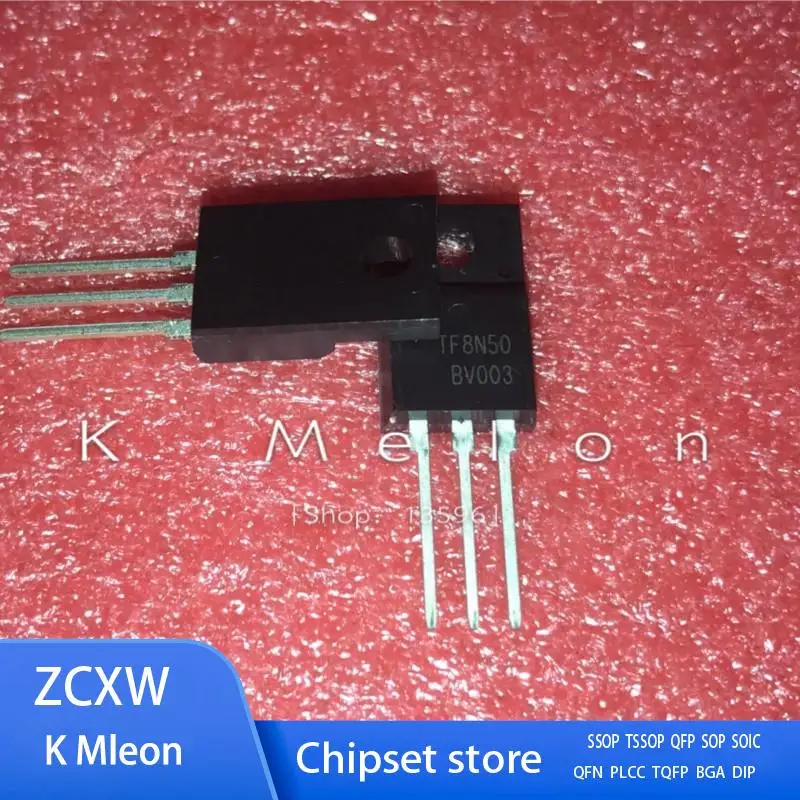 

10PCS/LOT TF8N50 AOTF8N50 TF8N60 AOTF8N60 TF8N65 TF8N80 TO-220F 8A 500V MOSFET