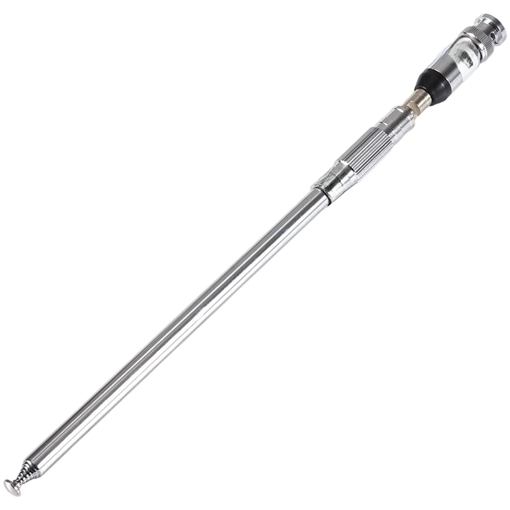 Silver Telescopic Radio For Antenna 76-108MHz BNC Connector Extendable 26-123cm For FM For Walkie For Talkie Signal Reception
