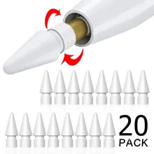 Apple Pencil Nib 용 Apple Pencil 용 이중 레이어 1st 2nd Generation Tip For iPencil Tips For iPad 스타일러스 펜 교체 펜촉