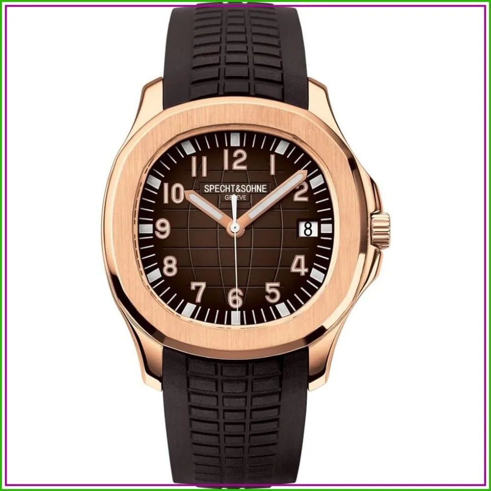 Men's Automatic Watch 40mm Japan Movement Waterproof Rubber Strap Classic Sport