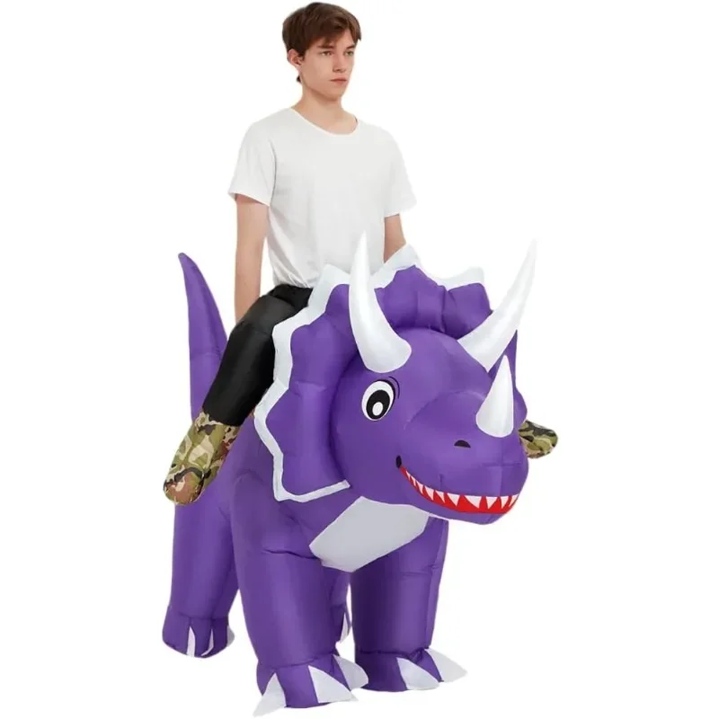 

Ride Triceratops Inflatable Costume Adult Dinosaur Set Christmas Gingerbread Man Allosaurus Halloween Surprise Cosplay Dress Up