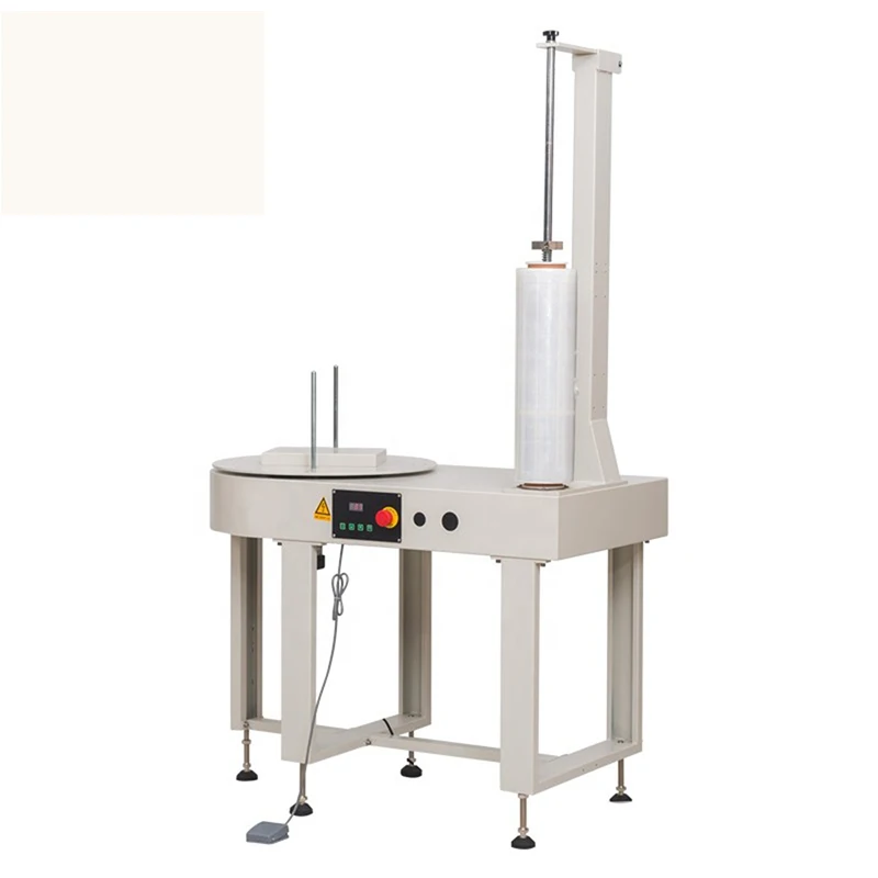 Semi-Automatic Stretch Film Wrapping Machine Carton Box Wrapping Table