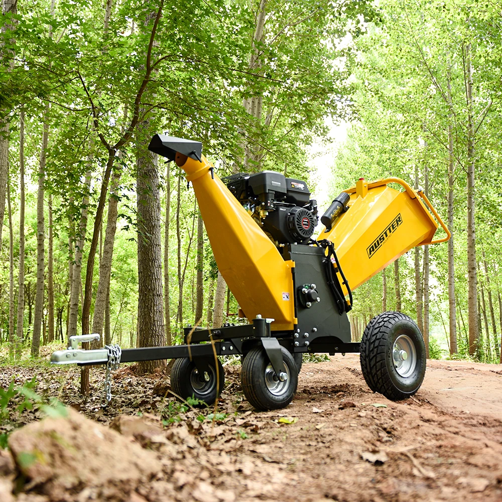 AUSTTER Heavy   Home Using 15   Engine Powered Mini Log Wood Chipper Small Wood Chipper Machine With TUV CE