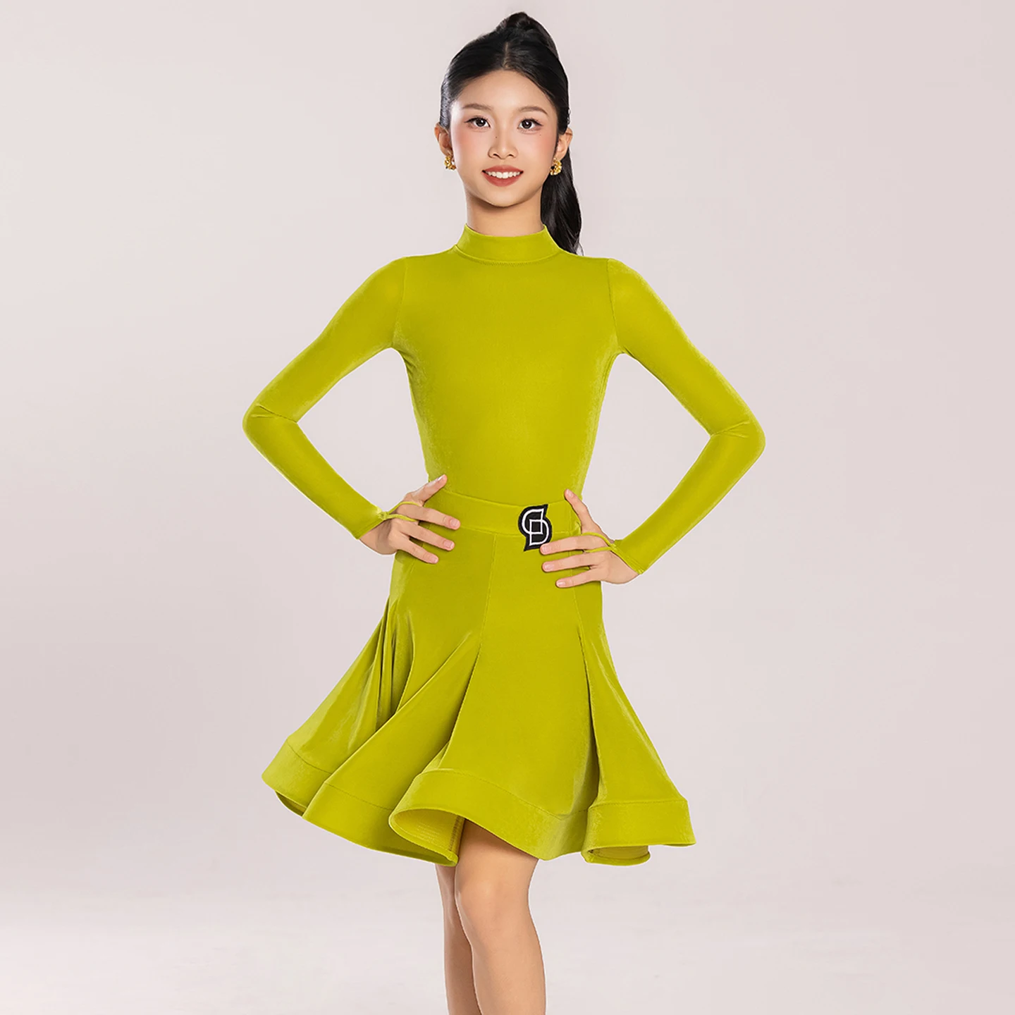 Sukienki profesjonalne do tańca towarzyskiego dla dziewcząt, nowy standard krajowy 2025, kostiumy do tańca latynoamerykańskiego, odzież taneczna dla dzieci, DW11111