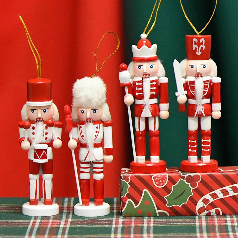 1Pcs 13cm New Series Classic Cartoons Nutcracker Puppet Ornaments Walnuts Soldiers Band Dolls Miniatures Desktop Decoration