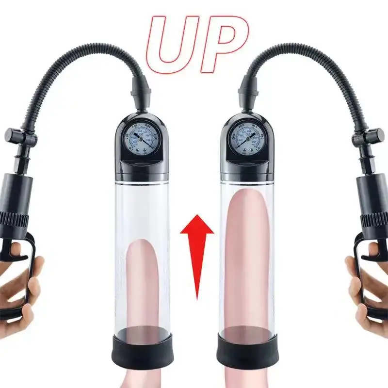 Male Penis Pump Manual Penis Enlarger Enhancement Erection SexToys For Man Vacuum Pump Big Dick Trainer Male Lasting Masturbator