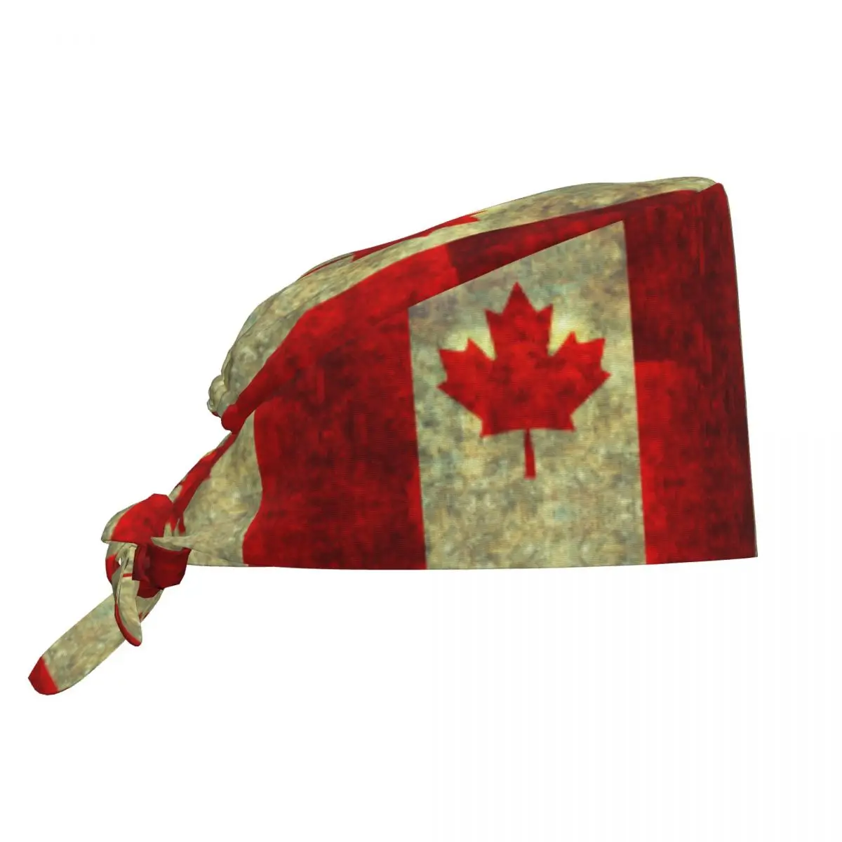 Flag Of Canada Cleaning Working Cap Cool Unisex Canadian In Heavy Grunge Scrub Cap Surgicals Hat Nurse Scrubs Hat For Dentist