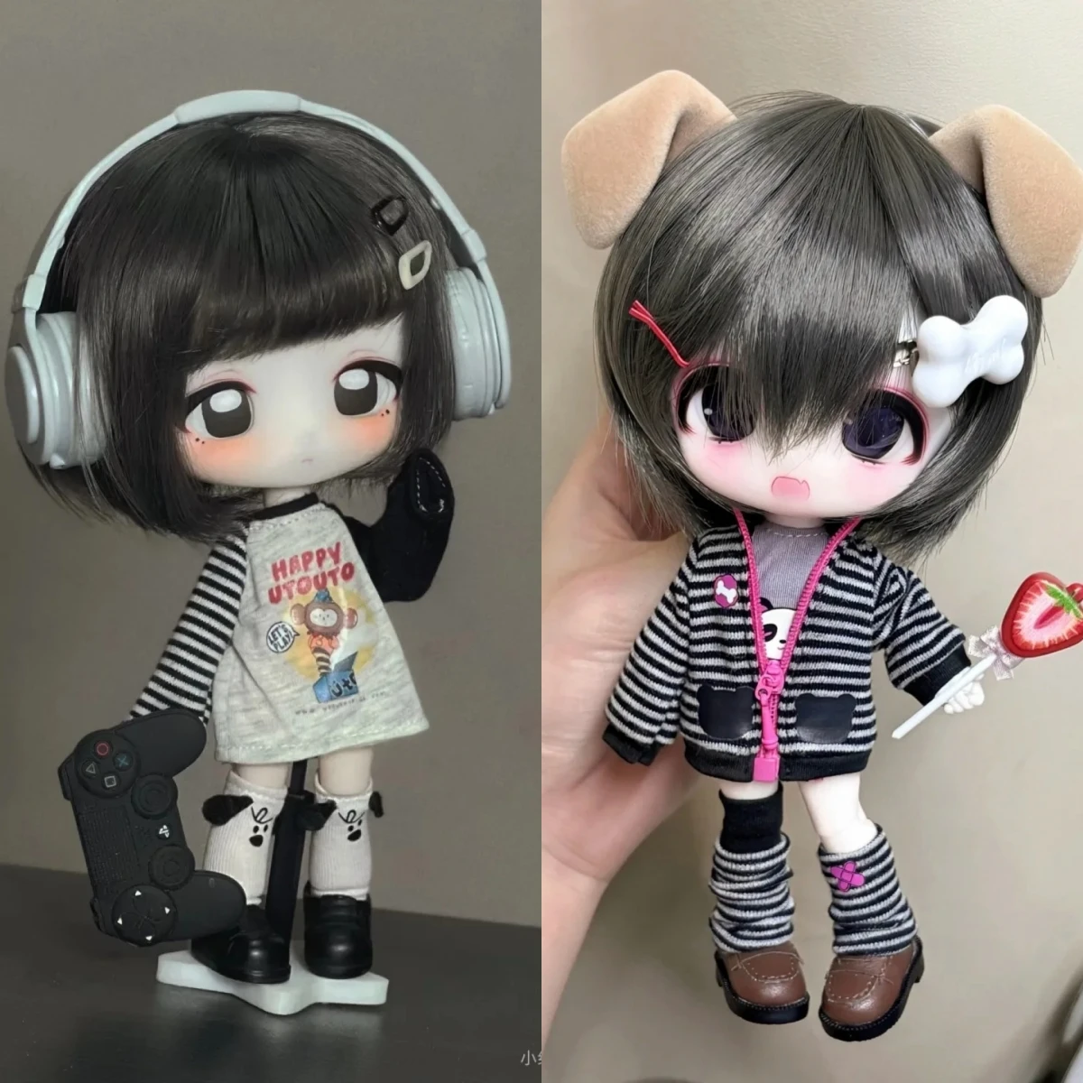 Original Cute Daidai Body 1/12 Bjd Nude Body Three Insert Twelve Ob11 Compatible Articulated Doll Body Collection Gift