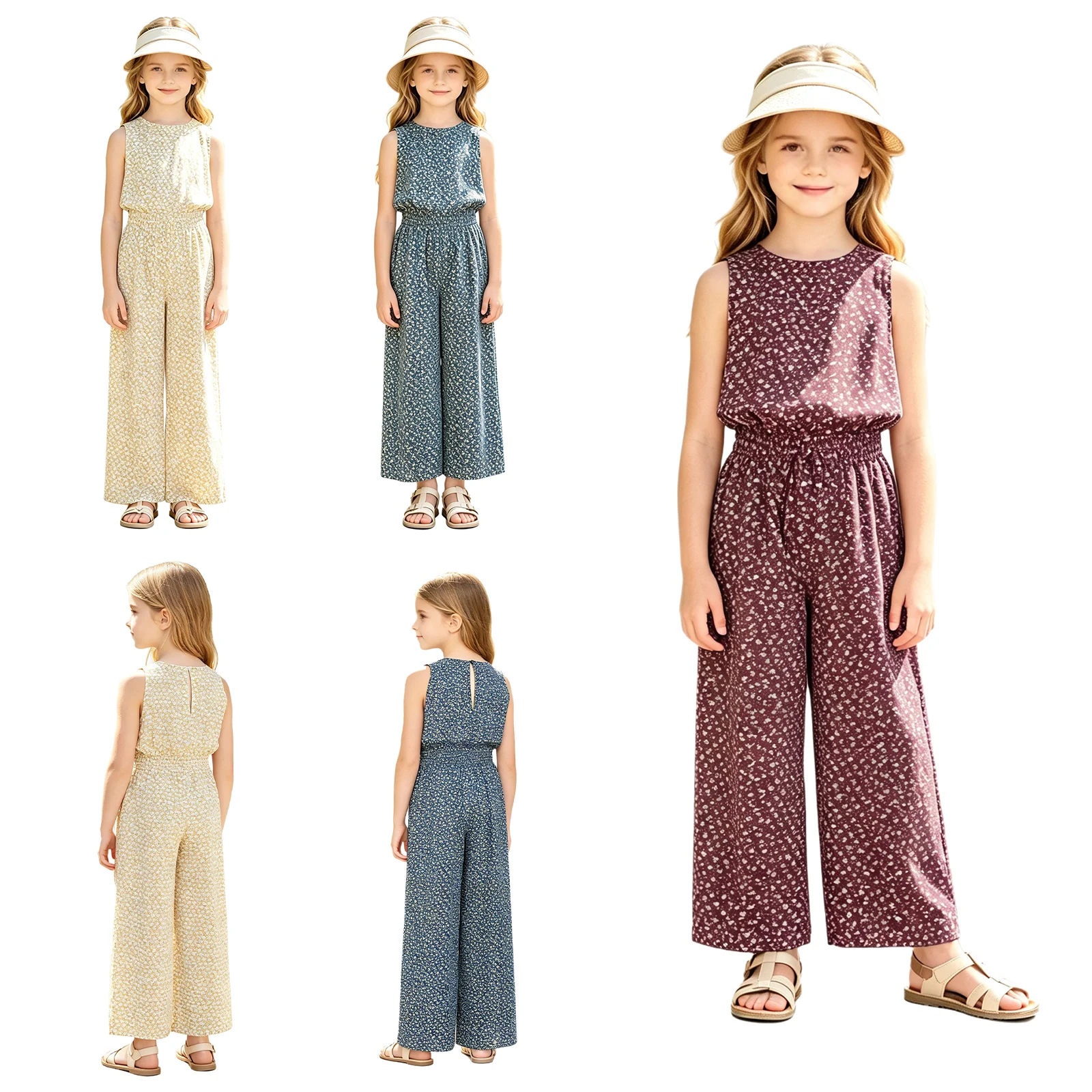 Kids Girls Fashion Floral Jump - Romper Floral Print ulasan dan harga