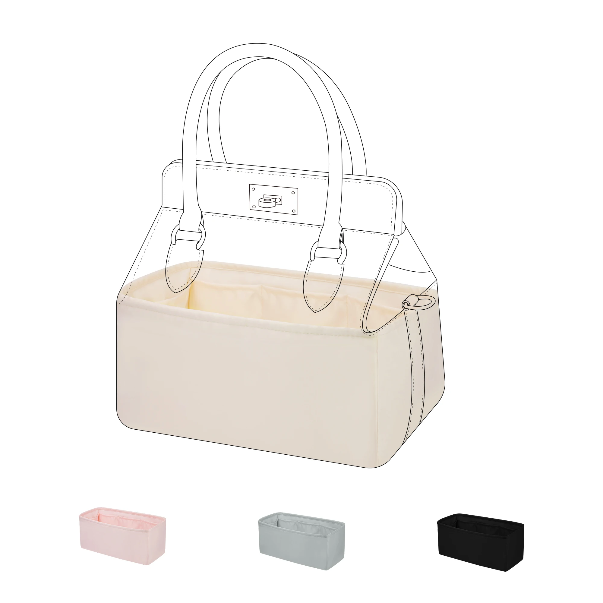 dgaz-organizer-per-borse-in-seta-adatto-per-borse-hermes-toolbox-organizer-per-borse-liscio-e-setoso-modellatore-di-lusso-per-borse-e-tote