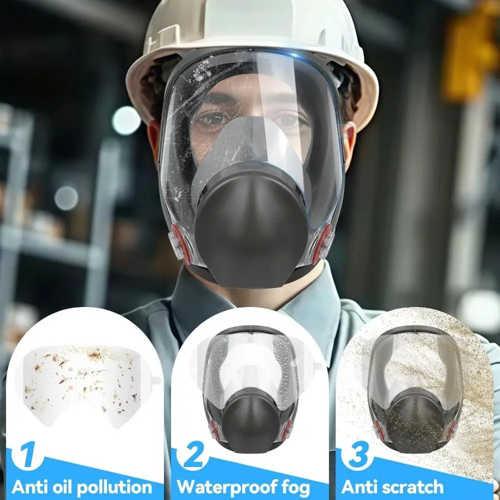 Transparent Protective Lens Film Anti Scratch Anti Sling Full Face Screen Protector Accessories Peel Off Lens Covers for 6885