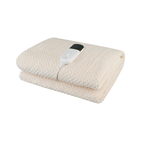RUIANBAO electric blanket 150x80cm fast heating, with 12 hours timer and 3 heat levels, LED display, washable in lavatr