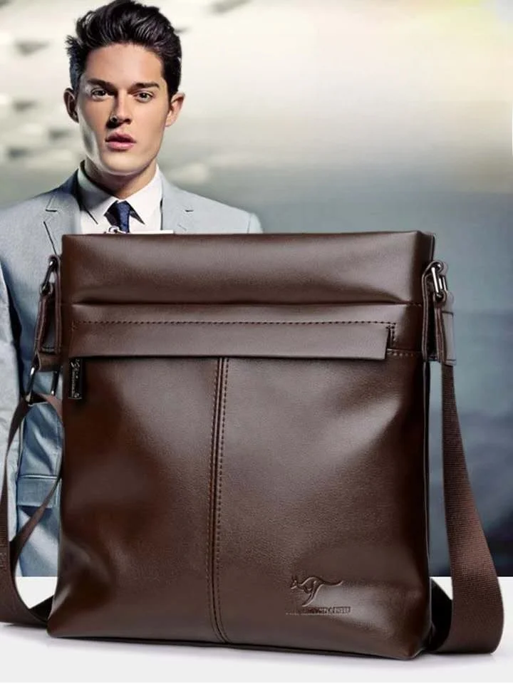 

Tianhong Kangaroo Cowhide Men's Casual oulder Bag Soft Leather Diagonal Bag Busin Sle Leather Goods Trendy Brand
