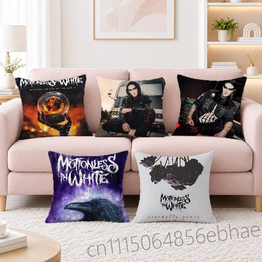 FOR Motionless In White Decades Pillow Case Comfy Pillow Cover Cute Funny Pillowcases For Sofa Car Home Decor