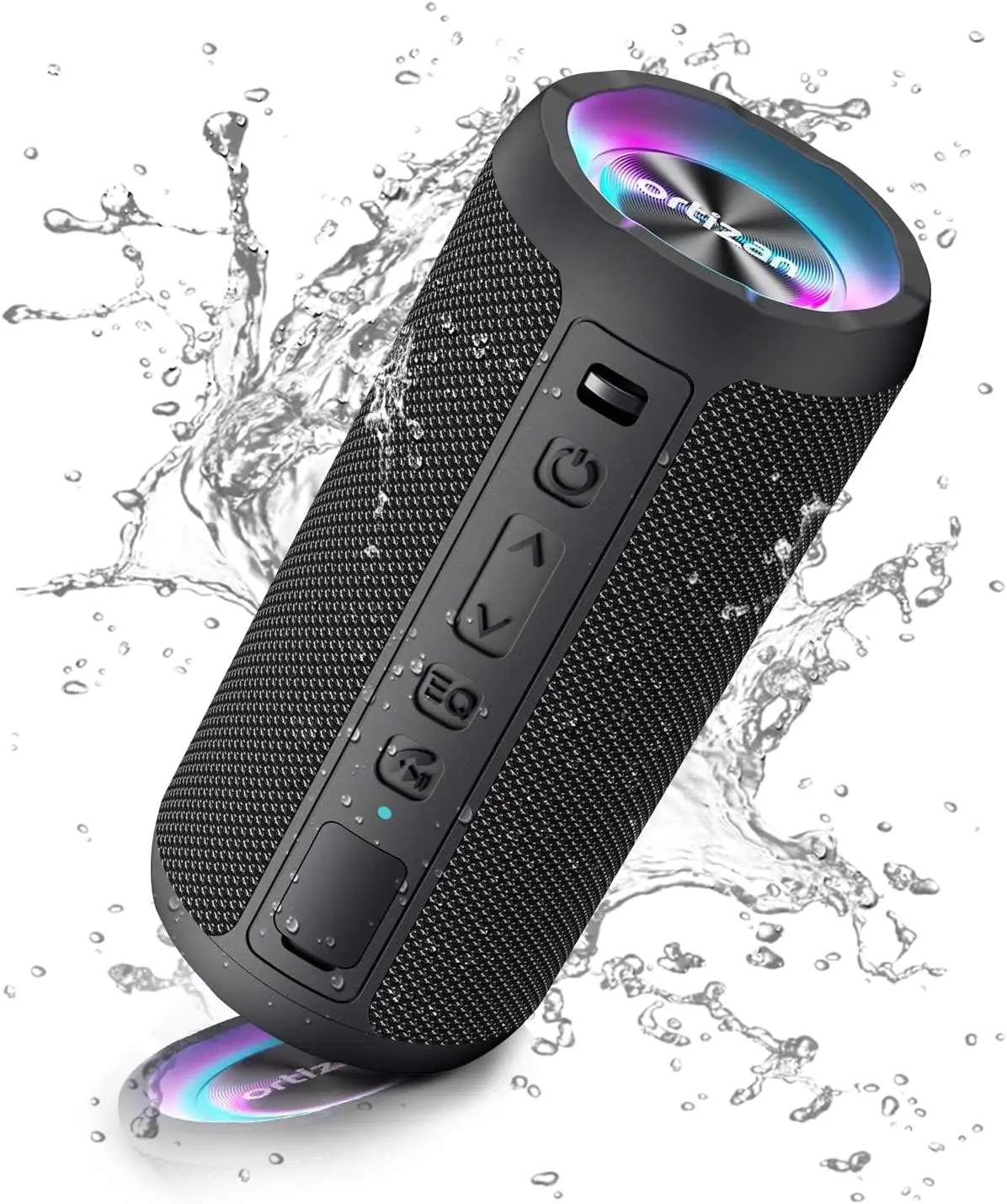Ortizan X10 Tragbarer Bluetooth-Lautsprecher, IPX7 Wasserdicht, Kabellos, Kräftiger Klang und Tiefer Bass, TWS-Kopplung, 30 Stunden Spielzeit, für Zuhause/Party/Outdoor/Strand