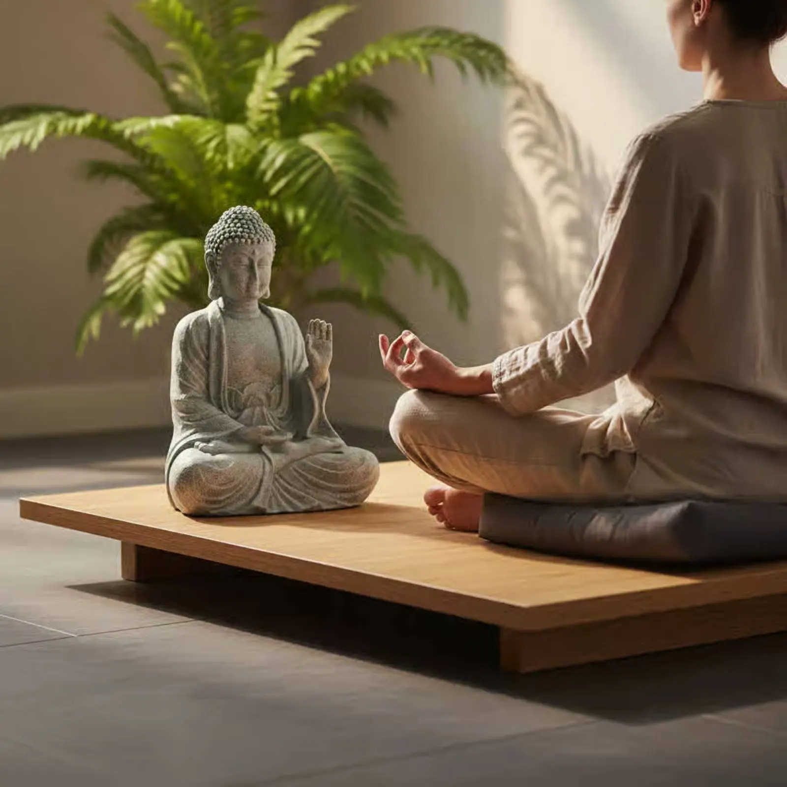 3 Pieces Stone Buddha Decor Tea Pet Zen Figurine Set Home Decoration for Aquarium