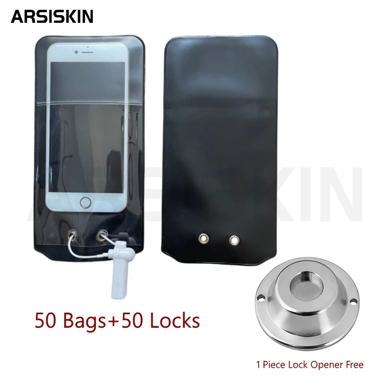 

50 комплектов высококачественных многоразовых сумок из ПВХ для телефонов с защитой от камер, запрещающих фотосъемку, для мусульманских свадеб