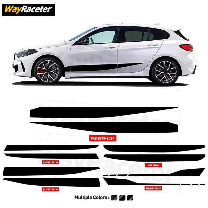 

M Performance Наклейка из углеродного волокна, виниловая наклейка на боковую полоску на дверь для BMW F40 G20 G21 G22 G23 G06 X6 G60 G61 5 серии 2024 2025