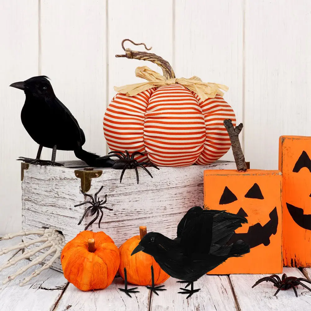 

100Pcs Realistic Plastic Crow Claws Halloween Decoration Spooky Props for DIY Stuffed Crows Craft Supplies Indoor Outdoor Party