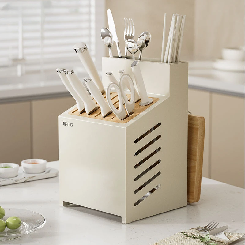 

Multi-functional Kitchen Knife Storage Rack, Chopstick Cage, Countertop, Cutting Board, Storage Tool