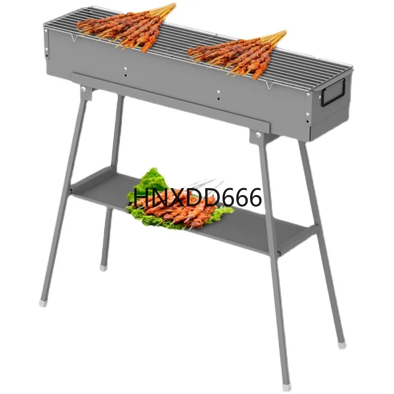 Outdoor household charcoal grill skewer grill