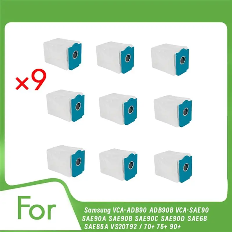 A20F-9 Pcs Dust Bag For VCA-ADB90/ADB90B/VCA-SAE90 SAE90A/B/C/D/SAE68/SAE85A/VS20T92 / 70+/75+/90+ Sweeper