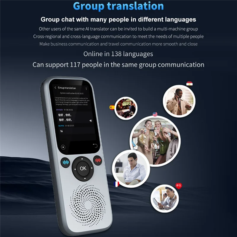 Excellent-Portable Language Translator Real Time Two Way Translating Device 138 Languages Online Offline Translation Simultaneou
