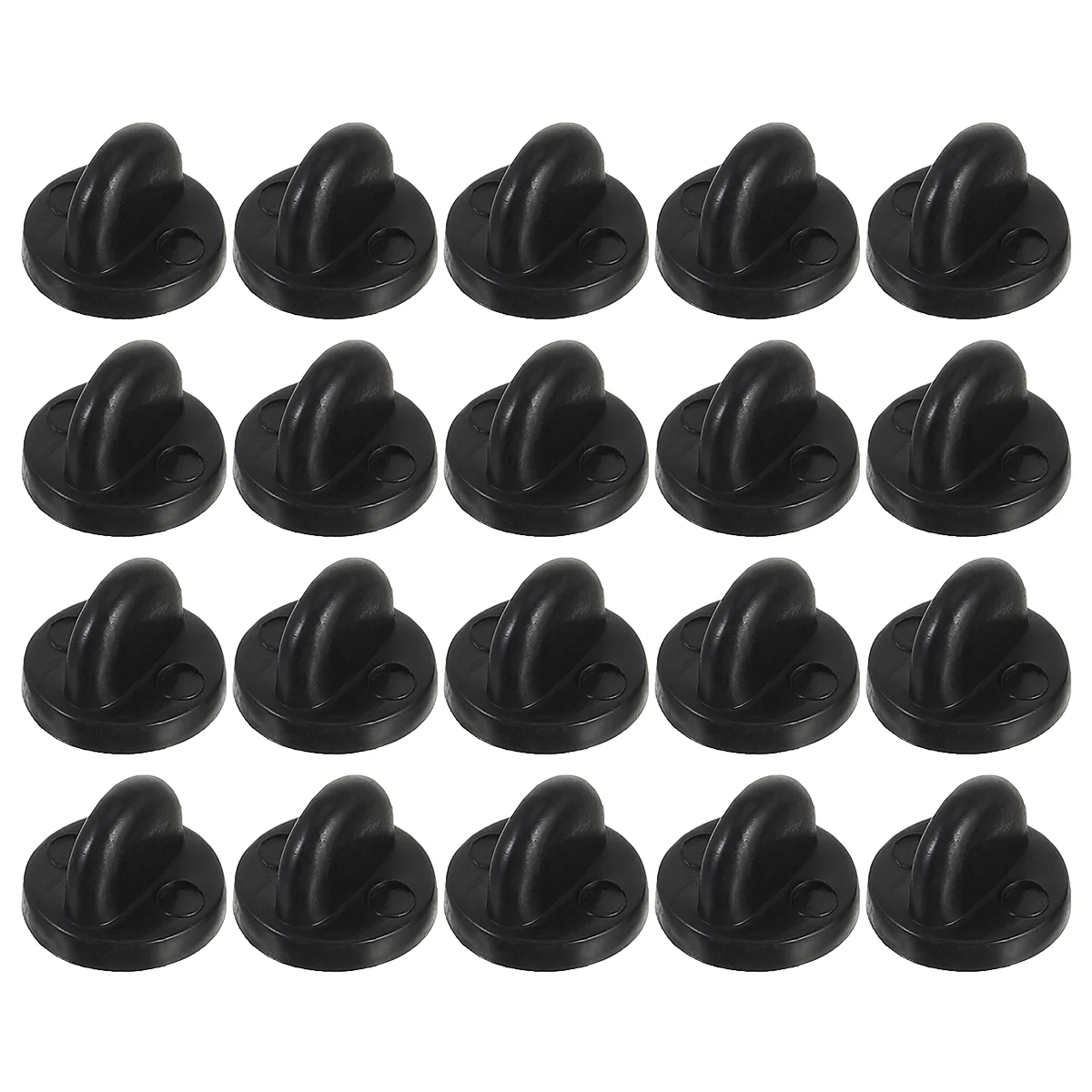 200 Pcs Clutch Butterfly Hat Pin Backplate Brooch Pins Key Uniform Badge Replacement Simple Backs Black Rubber Lapel