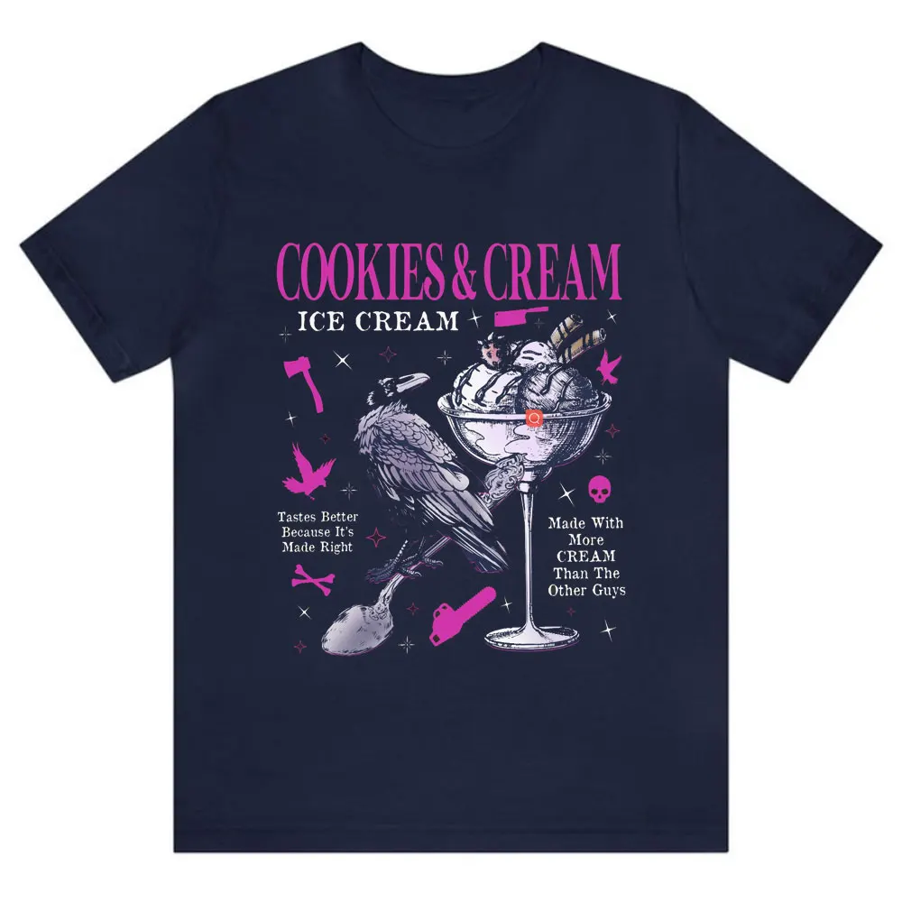 Butcher Blackbird Dark Romance Bawełniana koszulka Cookie & Cream Ice Cream T-Shirt Brynne Inspirowane koszulki z książkami Prezent dla miłośnika książek