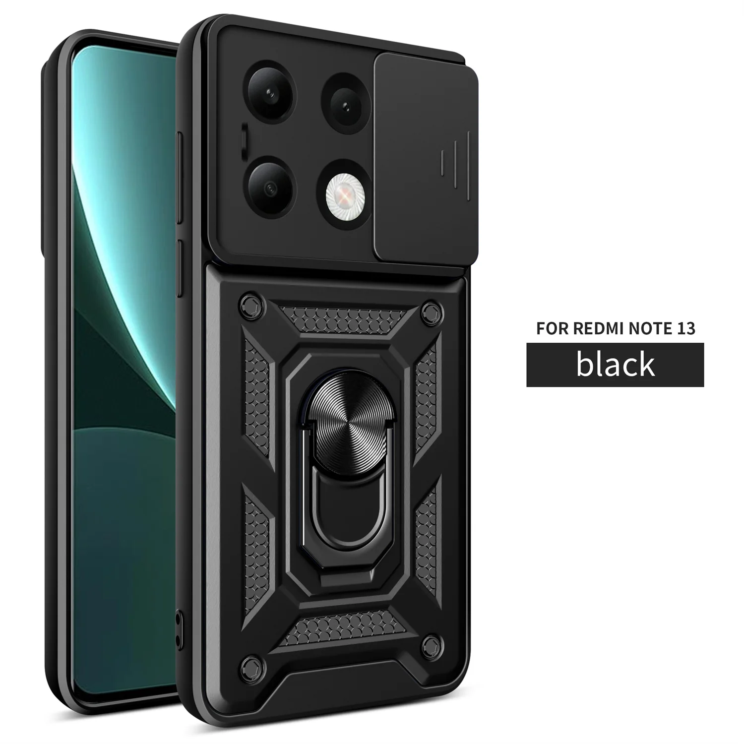 Coque pour Xiaomi Redmi Note 13 13 Pro 4G 5G pare-chocs armure objectif d'appareil photo anneau de support magnétique de protection pour étui Redmi Note13 Pro 5G