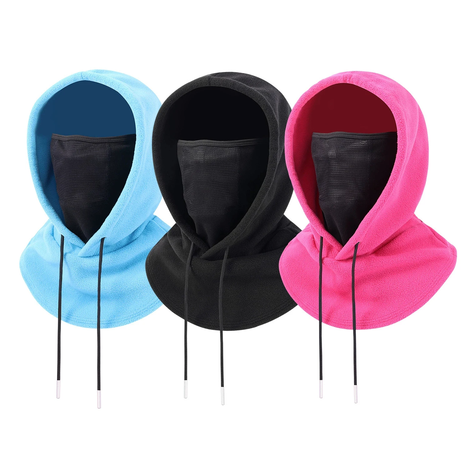 

Толстая шапка, зимняя термомомотоциклетная маска для лица, сетчатая дышащая Балаклава с подвесными ушками, ветрозащитная грелка для шеи, велосипедная лыжная кепка с капюшоном