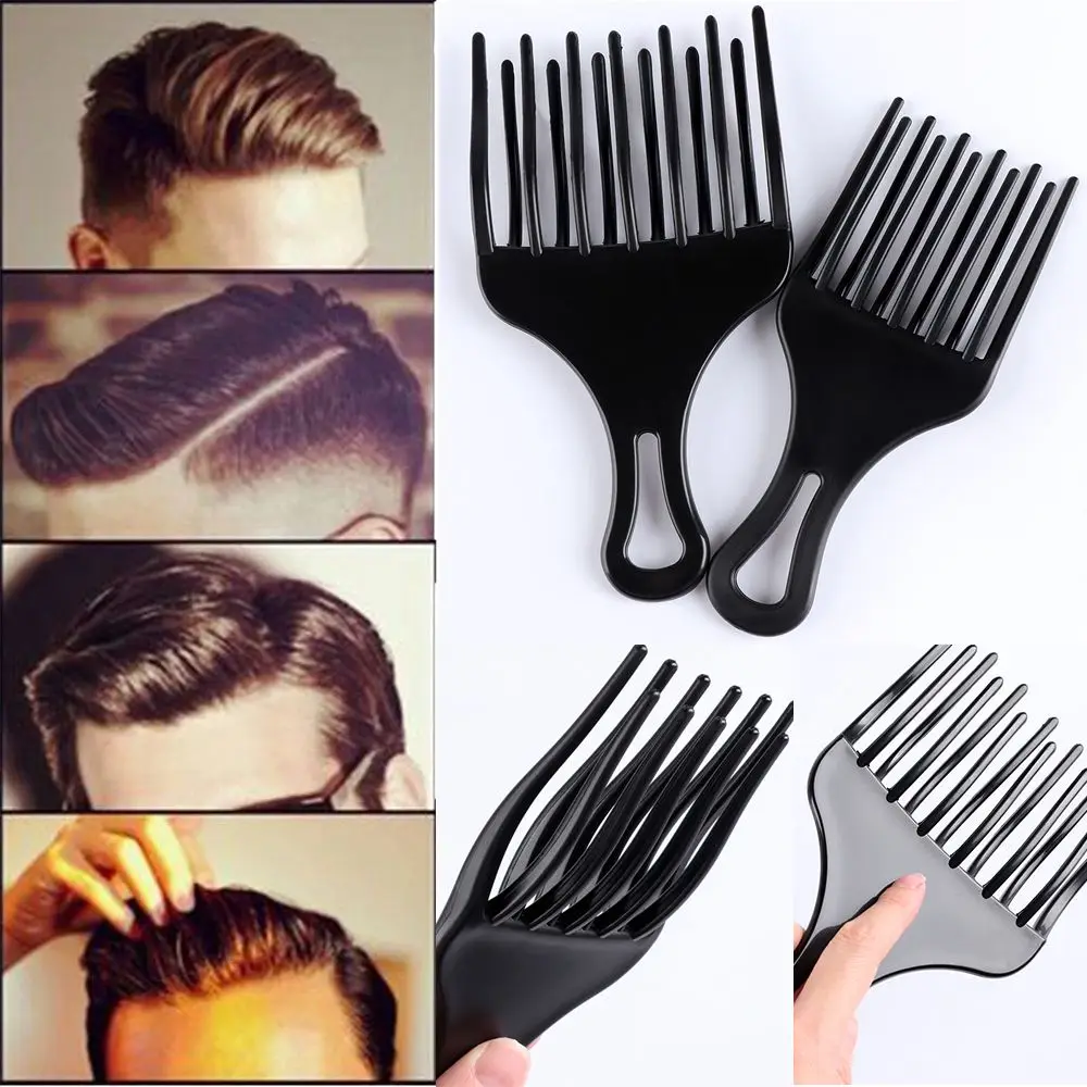 

Plastic New Hairdressing Curly Hair Anti-static Hair Fork Brush Afro Hair Pick Comb Salon Styling Tool Wide Tooth Comb