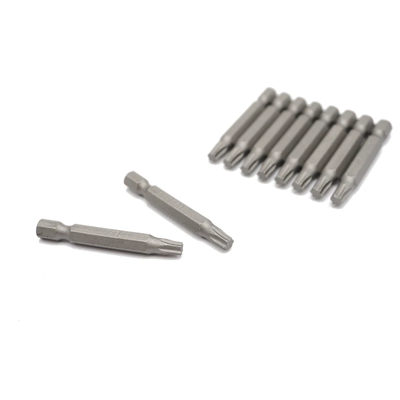 10Pcs 1/4" 50mm Torx T27 Screwdriver Bit Set Tools Repair Screwdrivers Kit Hex Shank Drill Bit For Power Household Hand Tools