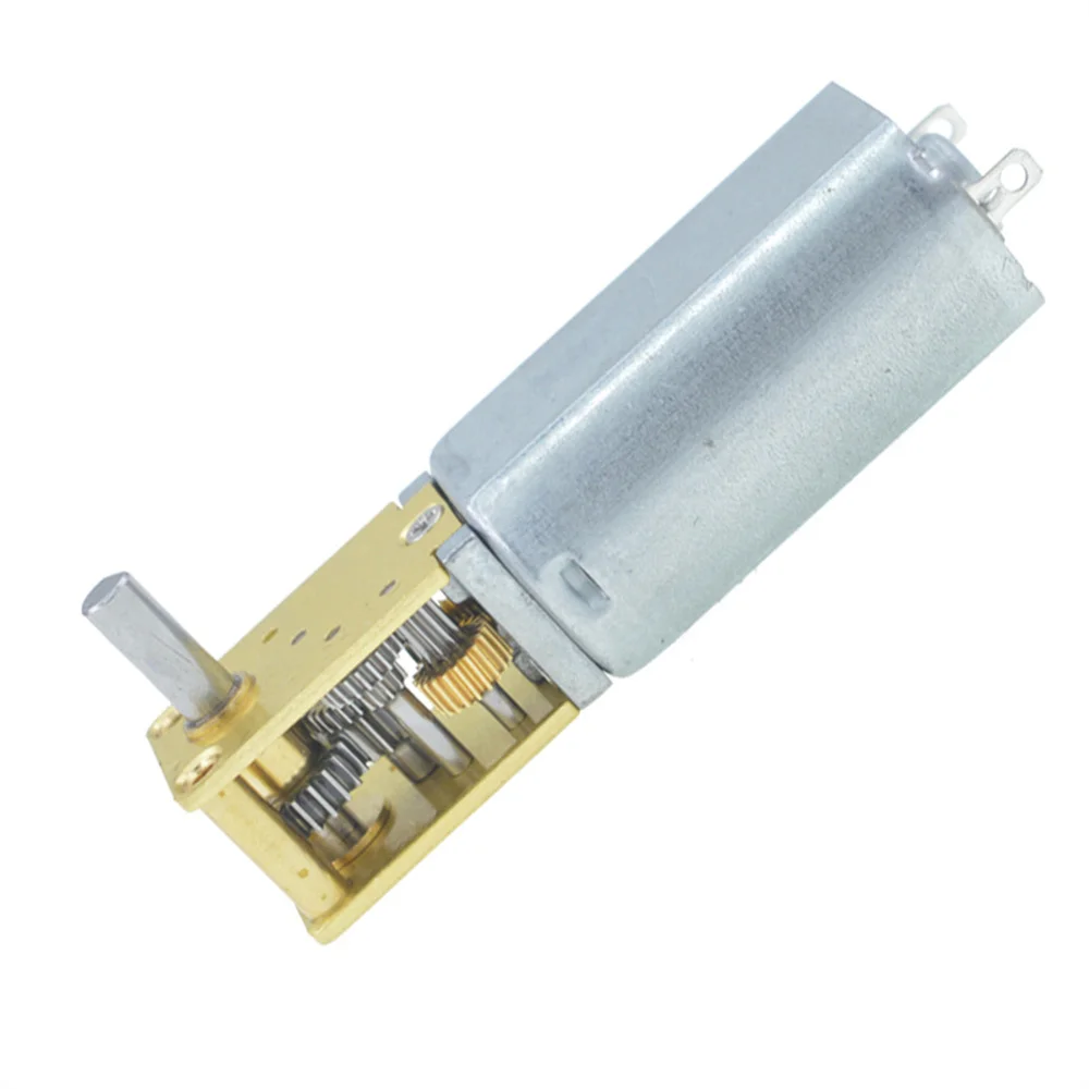 1218-050 Micro Metal Gear Motor DC 3/6/12V Low Speed High Torque Self Locking Turbo Worm Gear Reduction Motor Reducer Gearbox