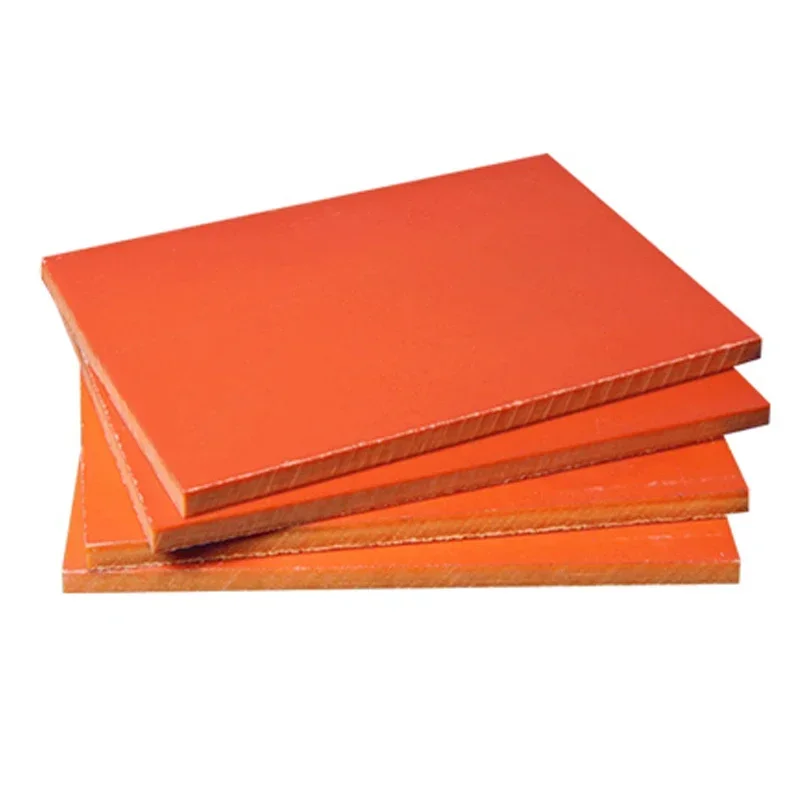 Placa de Baquelite Espessa Laranja Placa de Resina Fenólica Isolante Folhas de Baquelite Antiestática Resistência a Altas Temperaturas 120 mm