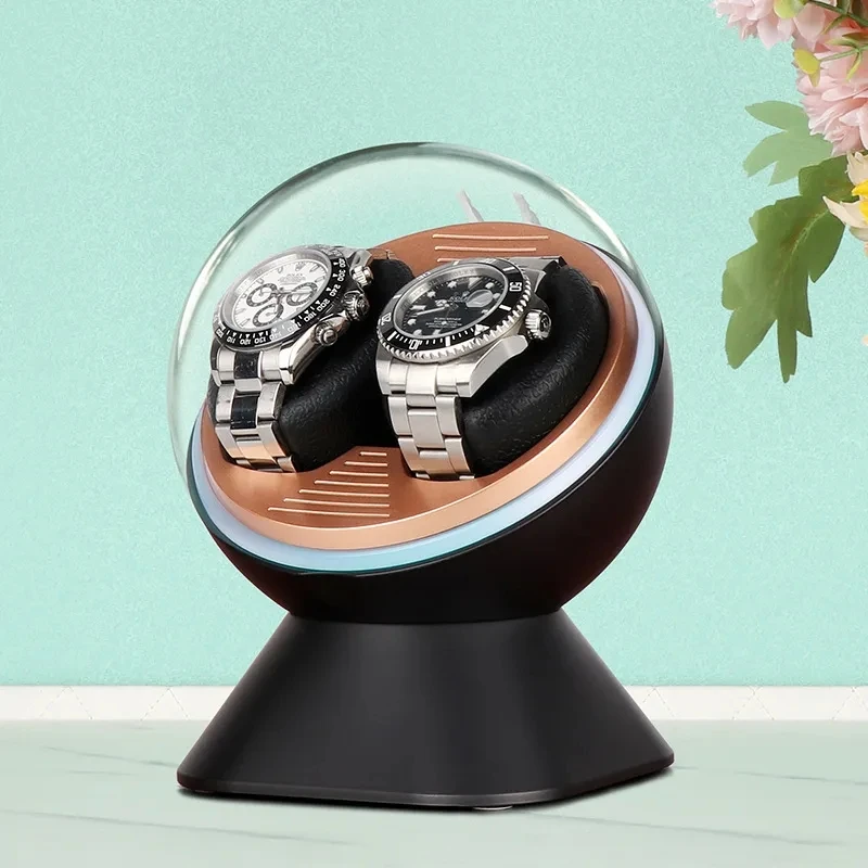 Automatic Watch Winder For Mechanical Watch Shaker 2 Watch Box Rotator Super Quiet Motor Box Glass Display Storage Box USB Power