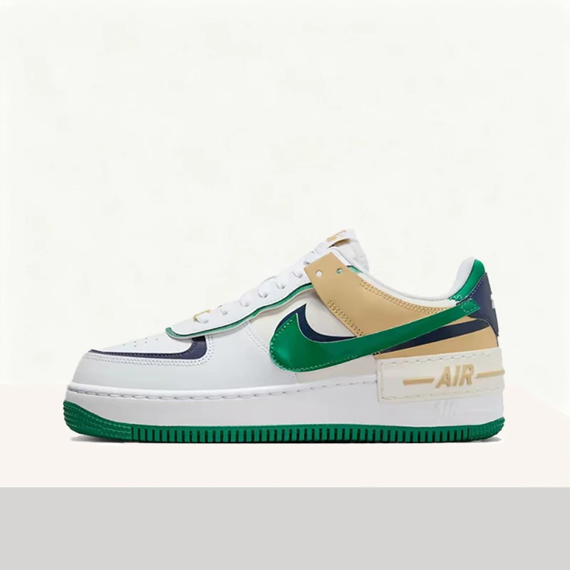 

Nike Air Force 1 Shadow Trendy, Stylish, Comfortable Low-Top Outdoor Sports Durable Sneakers Women's White & Green DZ1847-102
