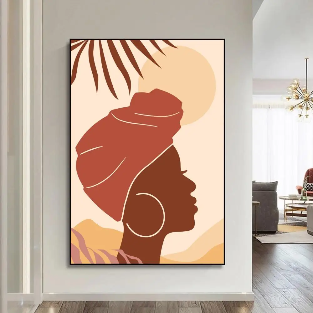 Abstract african woman Poster Anime Posters Sticky HD Quality Poster Wall Art Painting Study Wall Decor