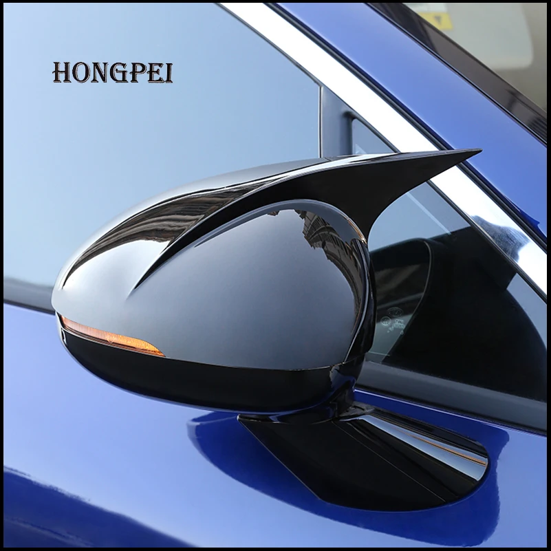 Car Styling For Kia Optima K5 2020-2023 Exterior Door Side Wing Rearview Mirror Cover Sticker Trim With Horn Auto Accessories