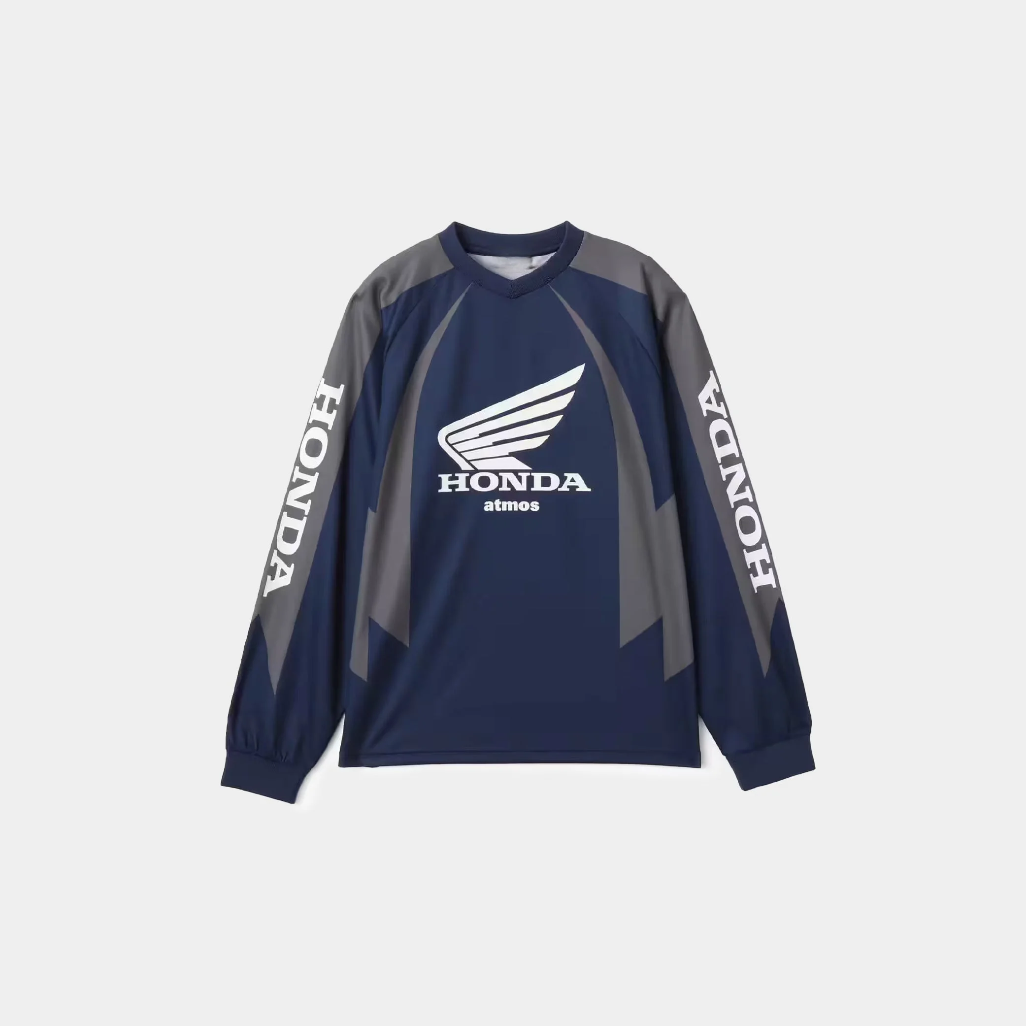 Sommer Neues Familien-Set Blauer V-Ausschnitt Langarm-Radsportanzug Motocross Oversize Atmungsaktives Freizeit-Sport-Oberteil für Männer und Frauen – Detail 7